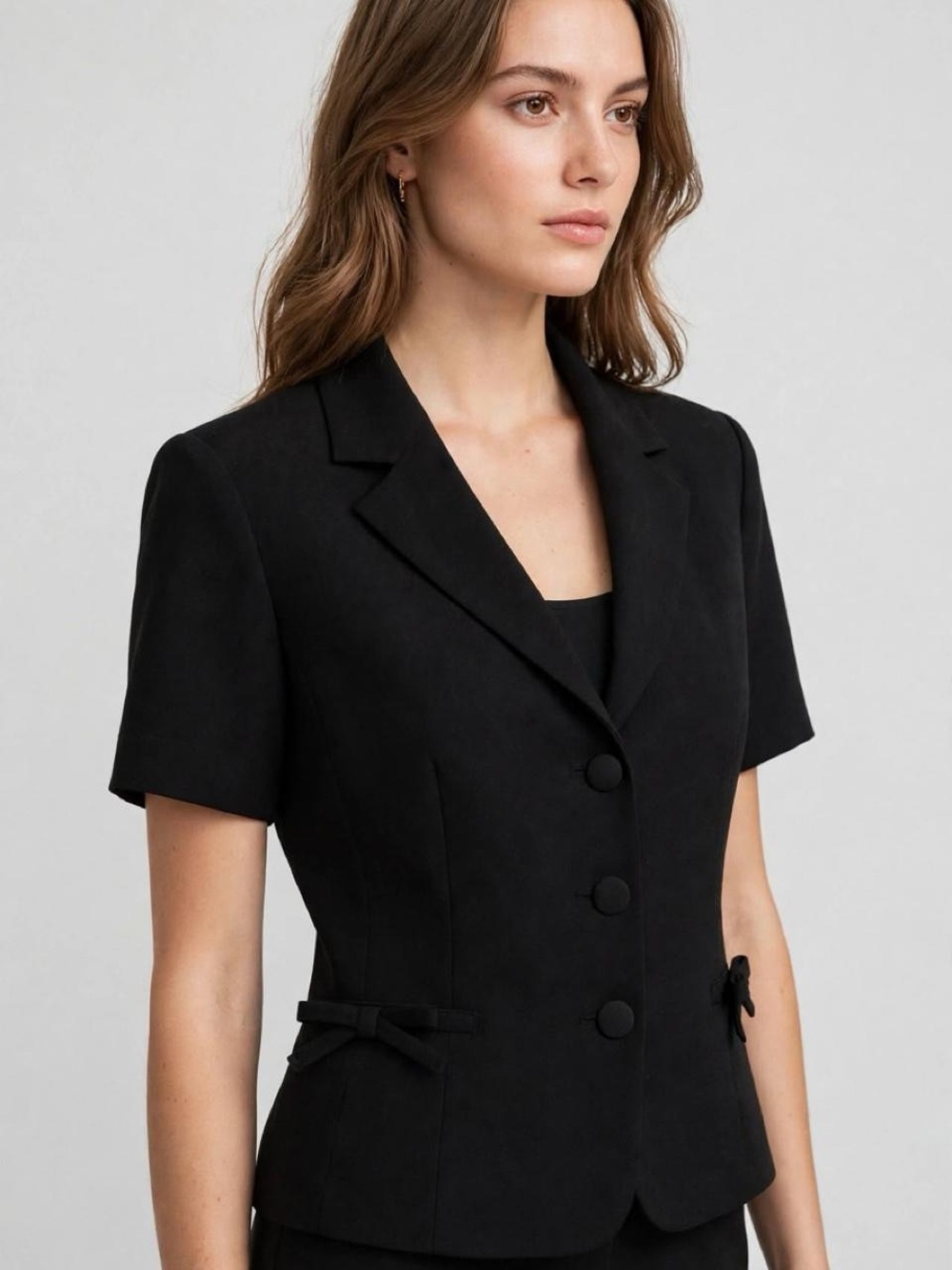 ASTR The Label Sophie Bow Embellished Blazer
